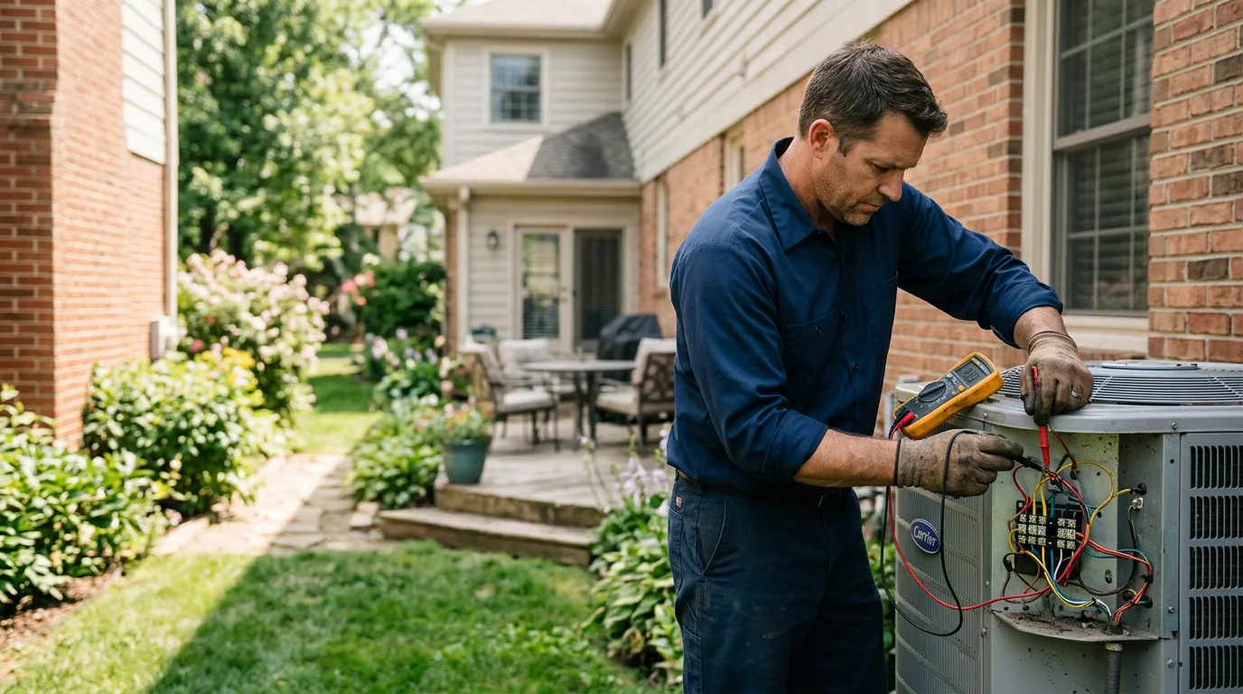 HVAC technician working near Blue Creek, OH